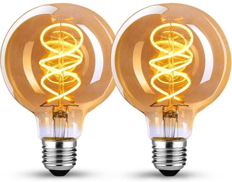 Shmshng - Edison Vintage Glühbirne E27, E27 led Vintage Dimmbar 4W Retro led Lampe Warmweiß 2200K Edison Glühbirne E27 V...