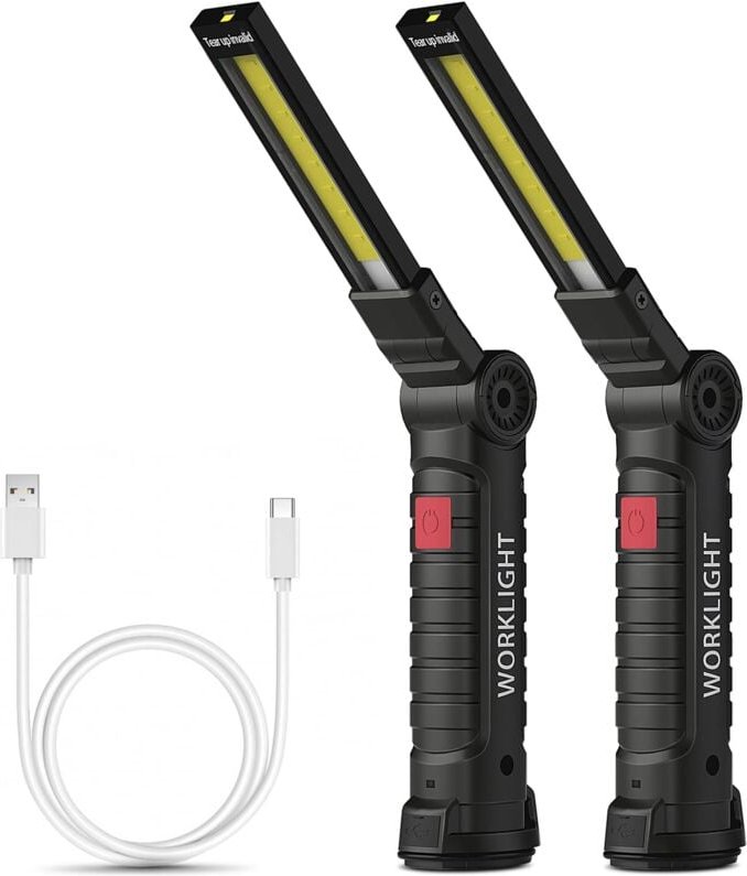 Memkey - Coquimbo Herrengeschenk, Taschenlampe wiederaufladbar, Arbeitsleuchte, COB-Taschenlampe, Werkstattlampe mit Mag...