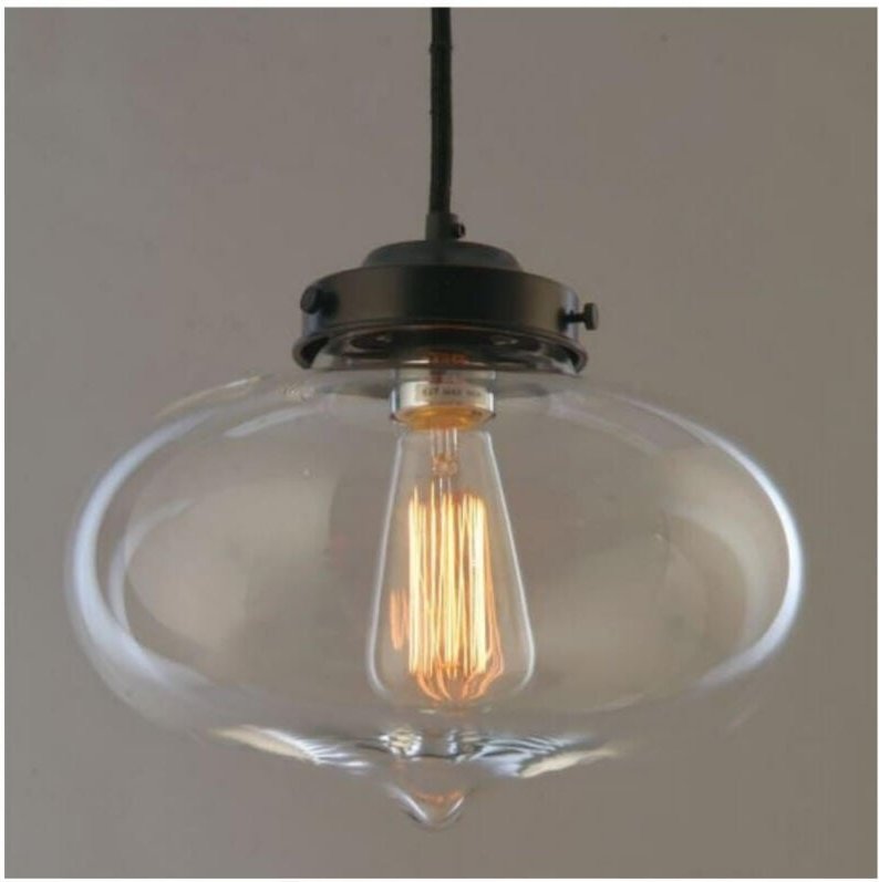 Kosilum - Wassertropfen-Hängeleuchte aus transparentem Glas - Cerro