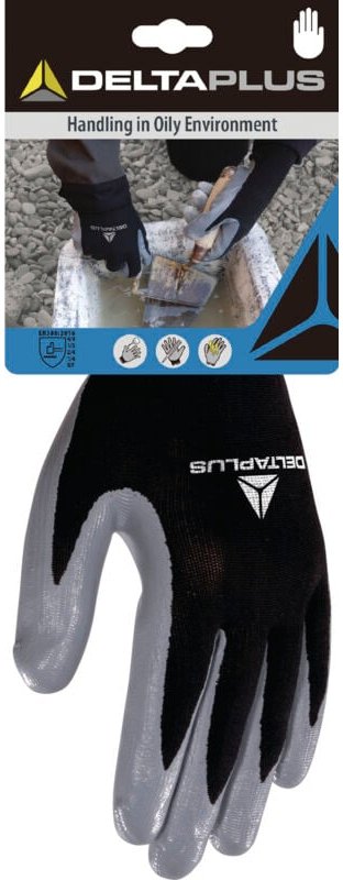 Gants Delta Plus Tricot Polyester / Paume Nitrile - Dpve712gr0 T7