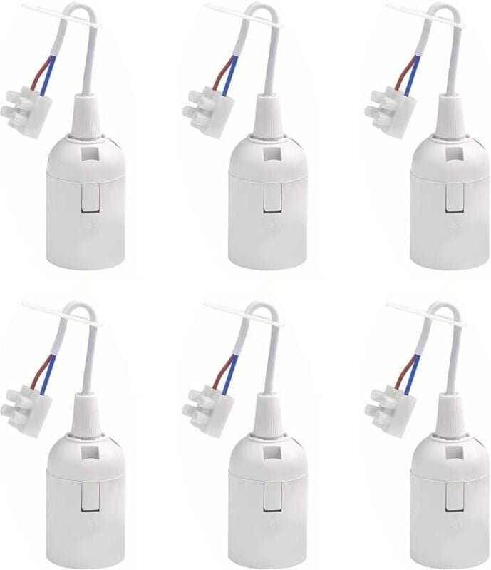 Thumbnail - Beijiyi - 6 Stück E27-Lampenfassung, Lampenfassung, 2 a, 250 v, Baustellen-Renovierungsfassung mit Kabel, Hängelampenfas...