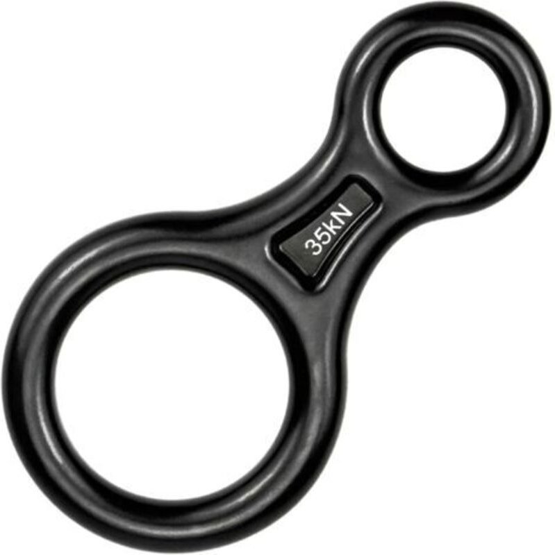 Achter-Abseilgerät für Klettertouren, 8er-Abseilgerät 35 kN, aus Aluminiumlegierung für Bergsteigen und Klettern, für Re...