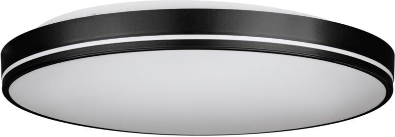 Led Deckenleuchte Orotava, runde Deckenlampe mit Kristall-Effekt, Aufbauleuchte dimmbar mit Fernbedienung, Metall und Ku...