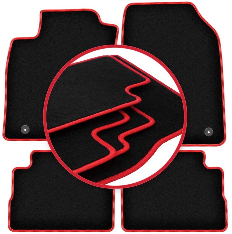 CARLUX-RED Autofußmatten für: Opel Vectra C Liftback, Fließheck, Limousine (2002-2008)