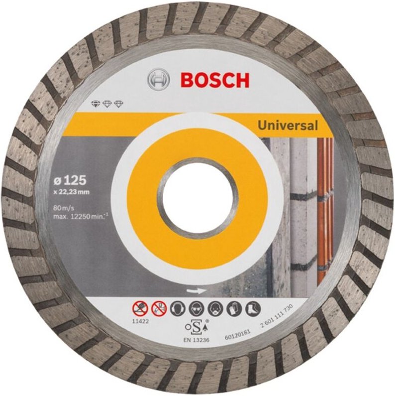 Bosch - Diamanttrennscheibe Standard for Universal Turbo, 125x22,23x2x10 mm, 1er-Pack