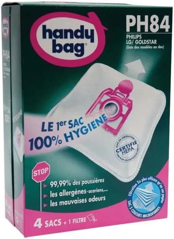 Handy Bag PH84 Mikrofasertütenstaubsauger gegen Gerüche