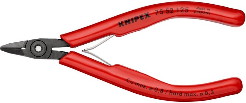 Knipex - 75 52 125 Elektronik- u. Feinmechanik Seitenschneider mit Facette 125 mm