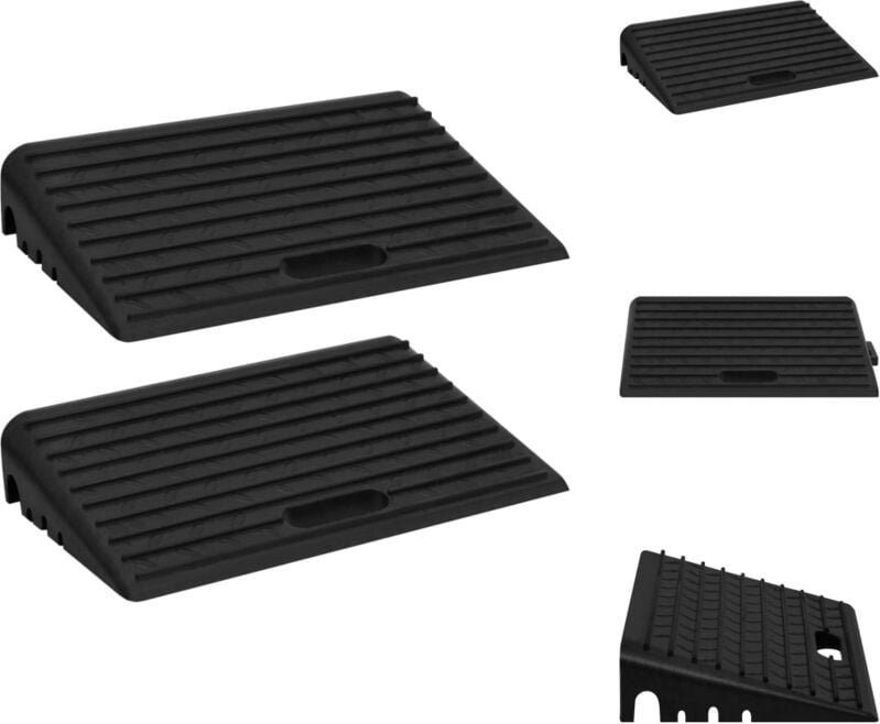 Vidaxl - Verkehrsschilder - Living Bordsteinrampen 2 Stk. 50x30x11 cm Gummi