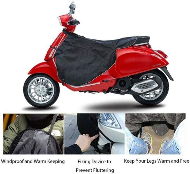 Scooter-Beinabdeckung, Scooter-Schürze, universelle wasserdichte Kälte- und Regenschutzabdeckung mit reflektierendem Str...