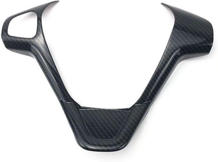 Tlily - Auto-Carbonfaser-Lenkradverkleidungs-Abdeckungs-Zierrahmen-Aufkleber für Fiesta MK7 2009-2017 2012-2017