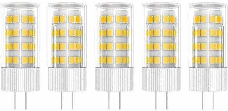 Ulisem LED-Glühbirne x G4, 5 W, 51 LEDs SMD 2835, Warmweiß 3000 K, entspricht 50 W Halogenglühbirne, AC/DC 220 V