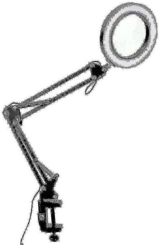 10-fache Vergrößerungslupe mit Licht und 3 Farbmodi Schreibtischlampe mit Lupe, 10 Helligkeitsstufen einstellbar