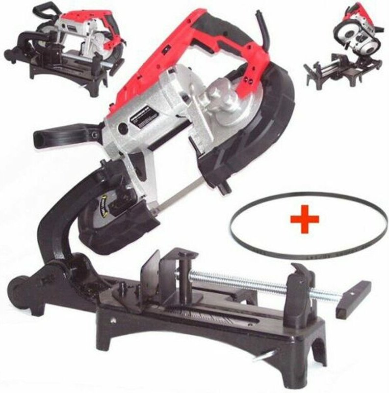 Thumbnail - Metallbandsäge Bandsäge Säge 127mm Metallsäge + Untergestell + Ersatzsägeband