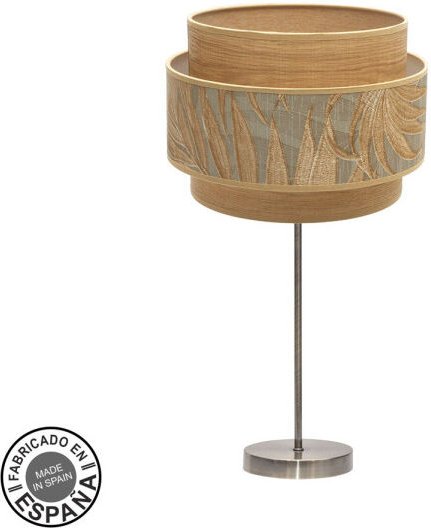 FABRILAMP Lampe de Tischlampe Large Samoa 1xe27 Leder/Kamel 30d