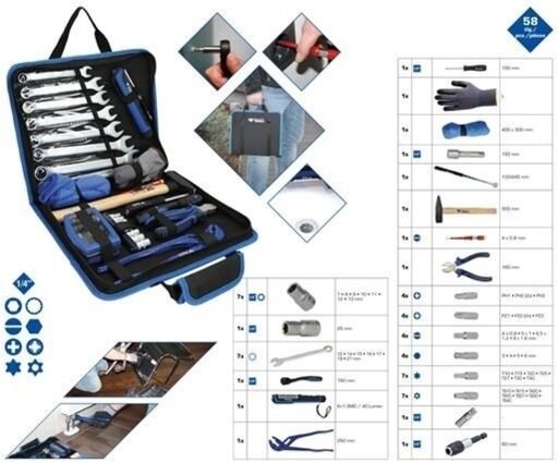 Brilliant Tools - Universal-Werkzeug-Satz 58tlg. in Nylontasche