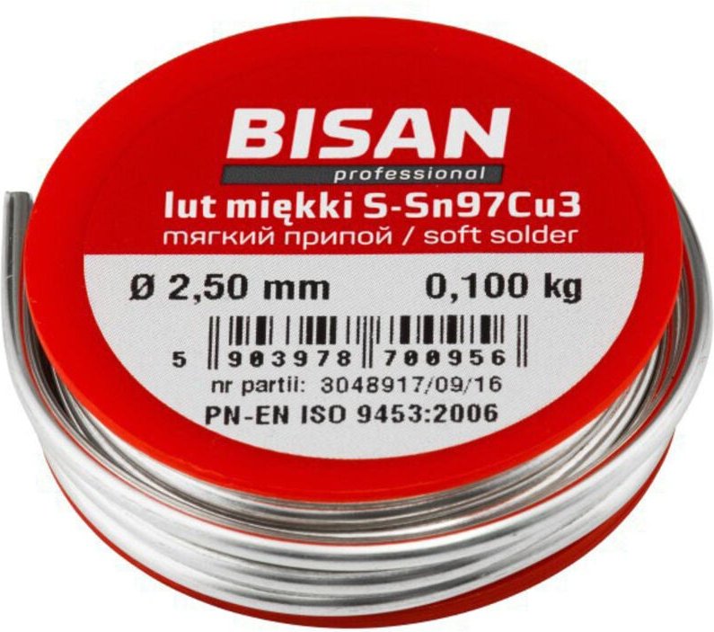 Bleifreier Weichlötdraht 2,5 mm für Kupferrohre 100 g