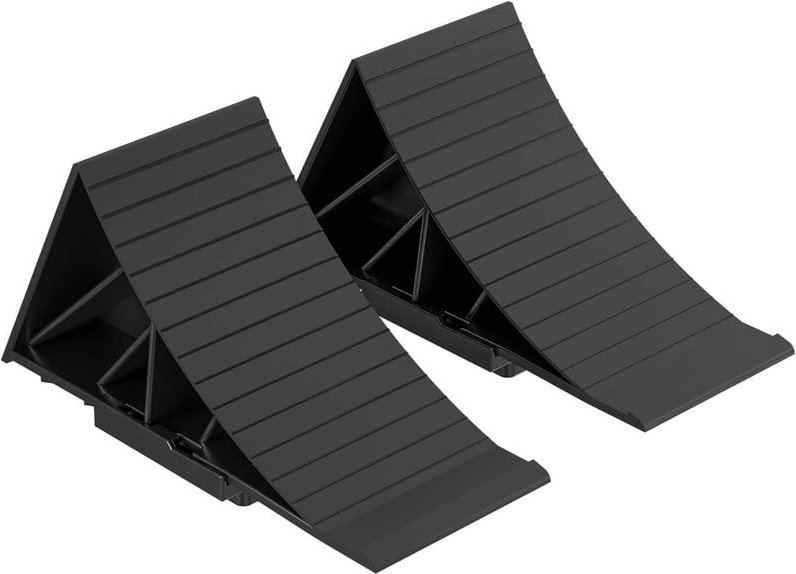 Thumbnail - Wiltec - Unterlegkeile Anhänger 2 Stück bis 1,6t Unterlegkeile Wohnmobil 220x90x110mm für verschiedene Reifengrößen, mit...