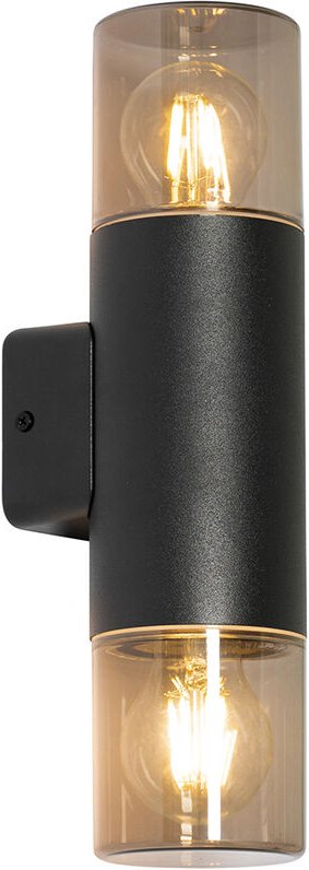 Moderne Außenwandleuchte schwarz 2-flammig IP44 - Odense