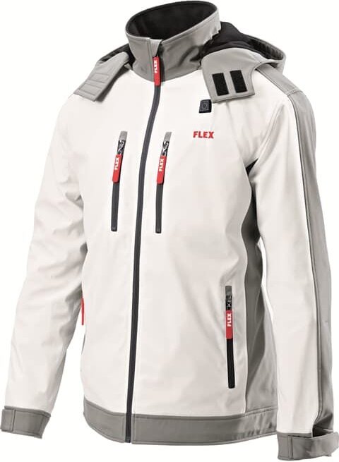 Akku-Heizjacke Softshell tj White 10.8/18.0 Men ohne Akkus/Ladegerät, Ausführung: 511.978, Größe 3XL - Flex