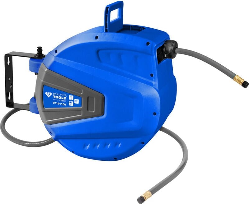 Brilliant Tools - Automatischer Druckluftschlauch-Aufroller, ø 10 mm x 15 m