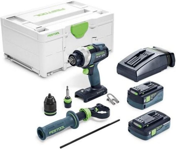 Akku-Bohrschrauber quadrive tdc 18/4 5,0/4,0 I-Plus - Festool
