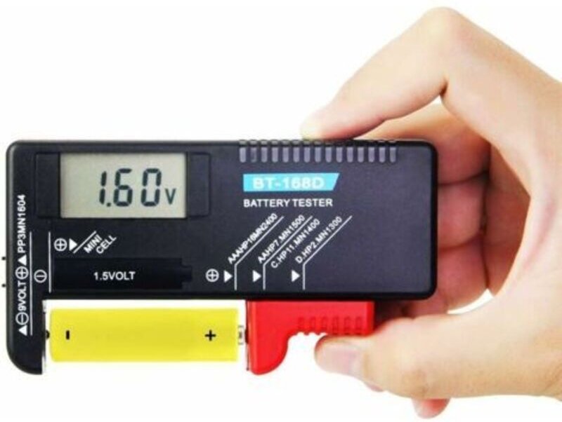 Digitaler Batterietester, Batterieprüfer, Spannungsprüfer, Universal-Batterietester für AA, AAA, C, D, 9V, 1,5V, keine B...