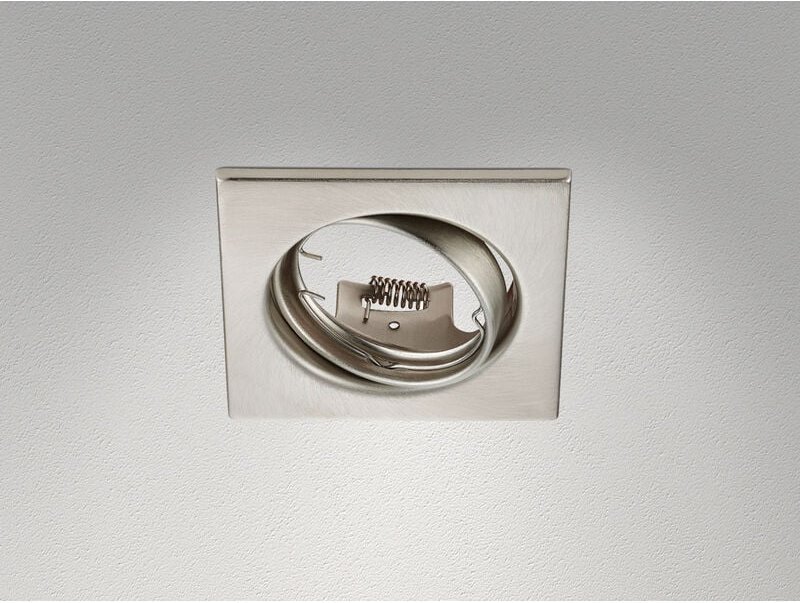 Eckiger Deckeneinbaustrahler JURA schwenkbar in Silber matt GU10