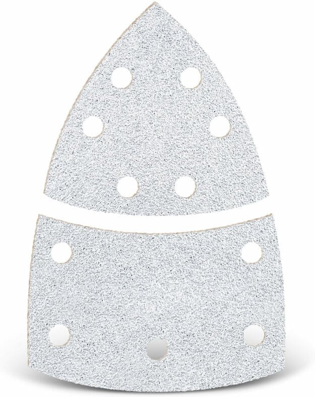 Thumbnail - White Klett-Schleifblätter, 93 / 62 x 102 mm, 11-Loch, f. Deltaschleifer, Normalkorund (50 Stk.) K40 - Menzer