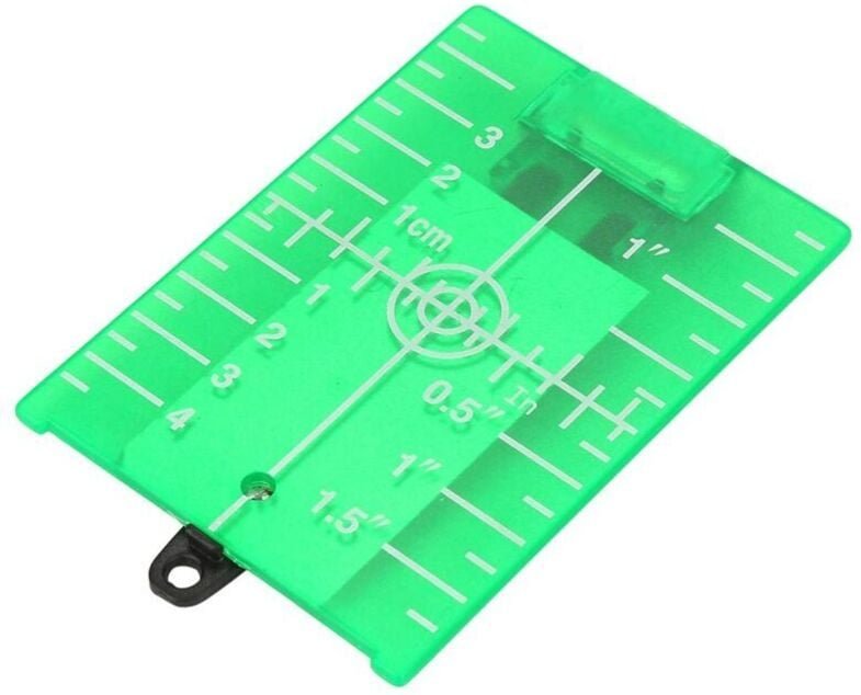 Magnetische Zielplatte, Laser-Zielplatte mit Doppelskala und Ständer für die Laser-Niveaumesslinie (grün)