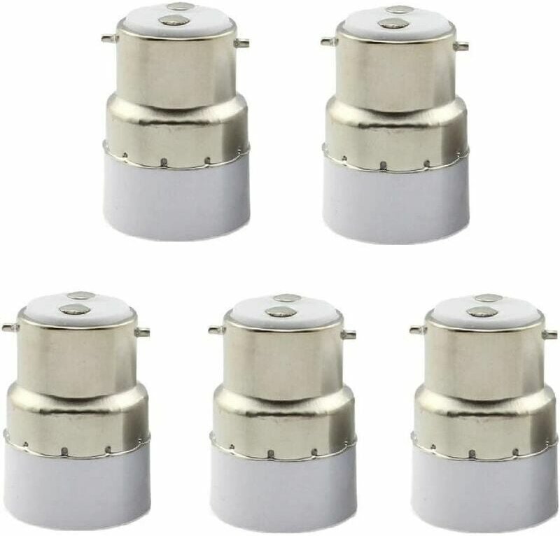 Thumbnail - 5er-Pack B22 E14 Glühbirnensockel-Konverter B22-Sockelsockel Konvertieren in Standard-E14-Adapter-Lampenfassung