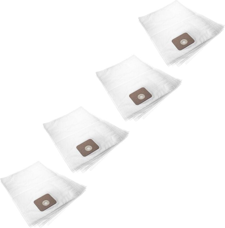 vhbw 20x Staubsaugerbeutel kompatibel mit Nilfisk Multi 30 T VSC Inox Staubsauger - Mikrovlies, Weiß