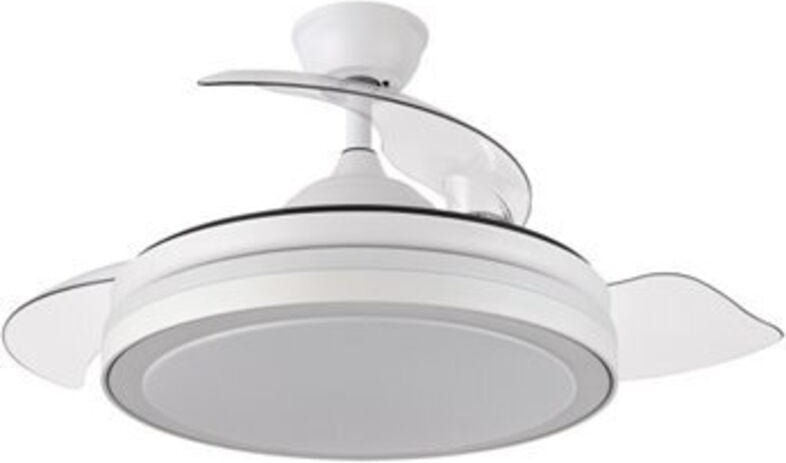 Fabrilamp - esparta Fan de ceiling with led light, motor dc, colour white, retractable blades, remote control aa, timer,...