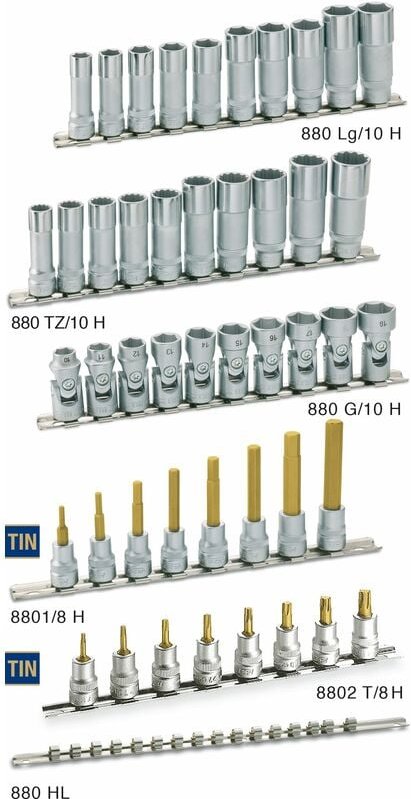 Steckschlüssel-Satz 880HL Vierkant hohl 10 mm (3/8 Zoll) - Hazet