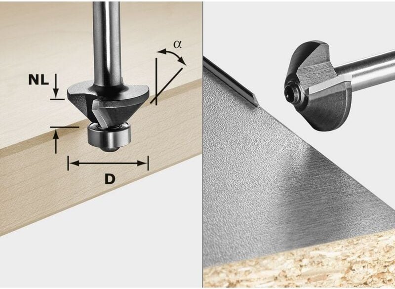 Fasefräser S8 hw 30° D25-KL ofk – 499800 - Festool
