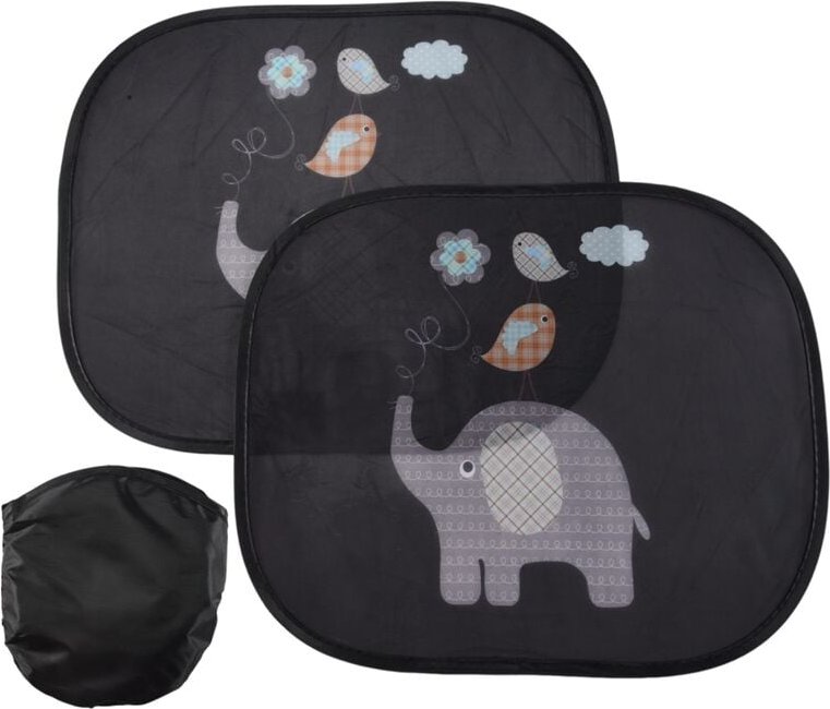 Tlily - Auto-Sonnenschutz Baby mit UV-Schutz, Autofenster-Sonnenschutz für Kinder Niedlichen Tiermotiven, 44 x 36 Cm, 2E...