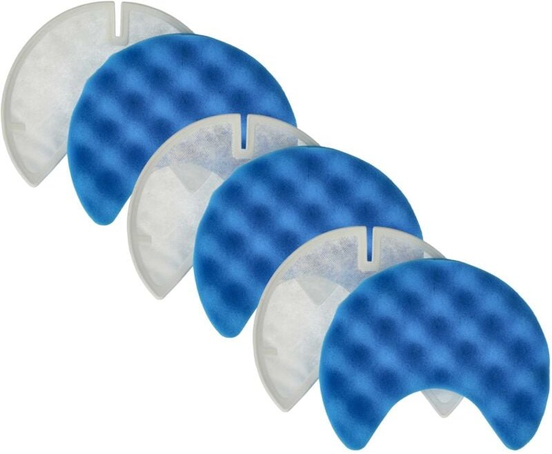 Filter-Set kompatibel mit Samsung Navibot SC8480, SC8481, SC8462, SC8470, SC8461 Staubsauger - 6x Filter (Schaumstoff-Fi...