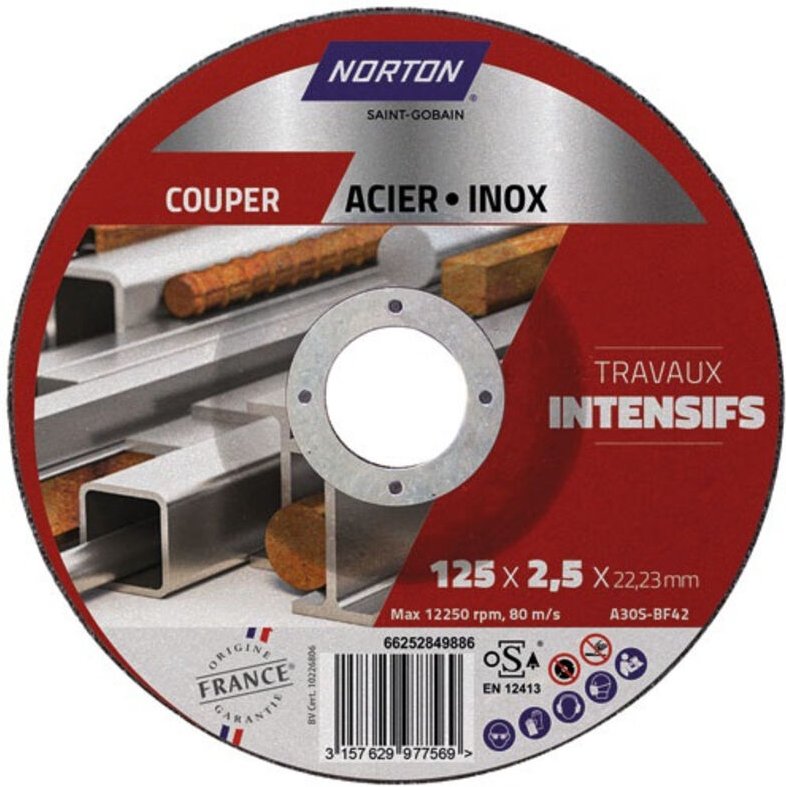 Metallplatte 125x2,5 Für Schwerarbeiten - Norton