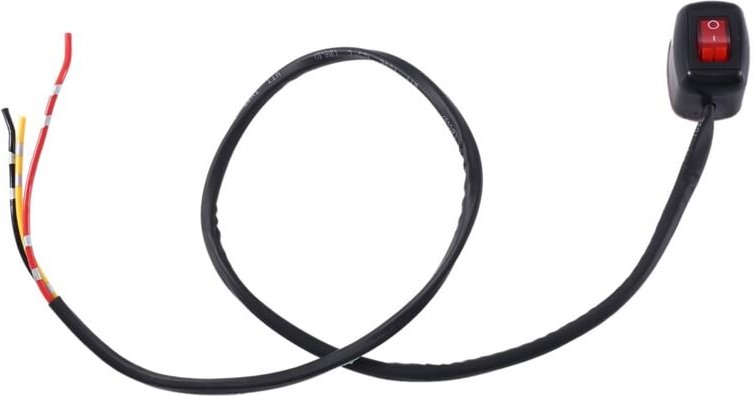 Tlily - Auto-Modifikationspastenschalter mit Leitung Selbstsichernder Schiffstypschalter Mini-Wippschalter Rotes Licht