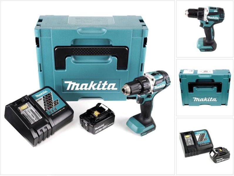 Ddf 484 RF1J Akku Bohrschrauber brushless 18V 54Nm + 1x Akku 3,0Ah + Ladegerät im Makpac - Makita