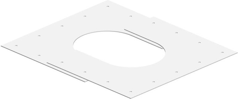 ATEC Abdeckblende f.innen u.außen geteilt DN80/125 weiß bis 45° Neigung, 1429