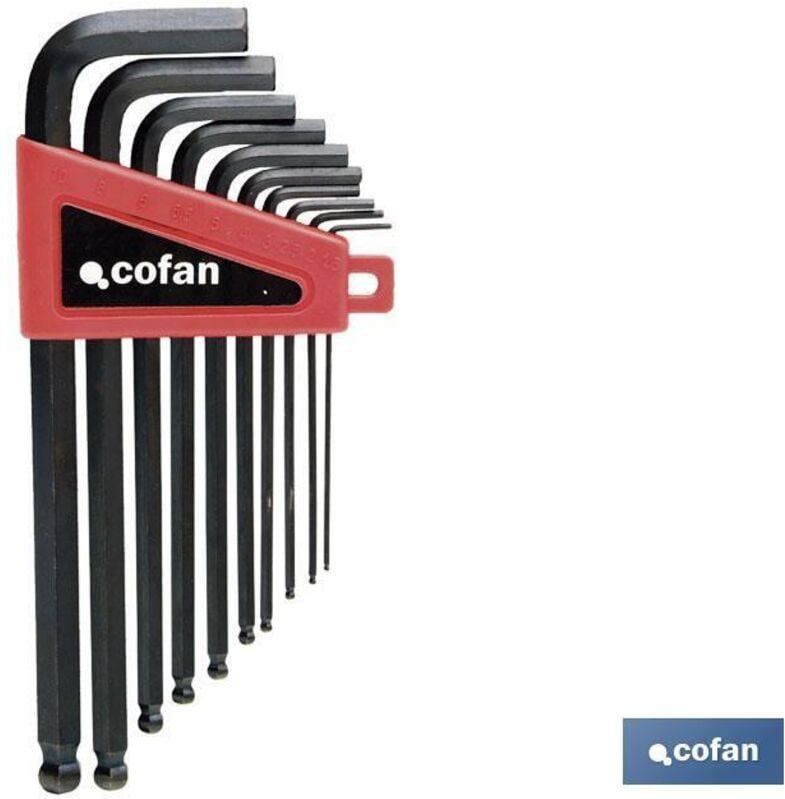 Satz mit 10 Kugel-Inbusschlüsseln (1,5 - 10)