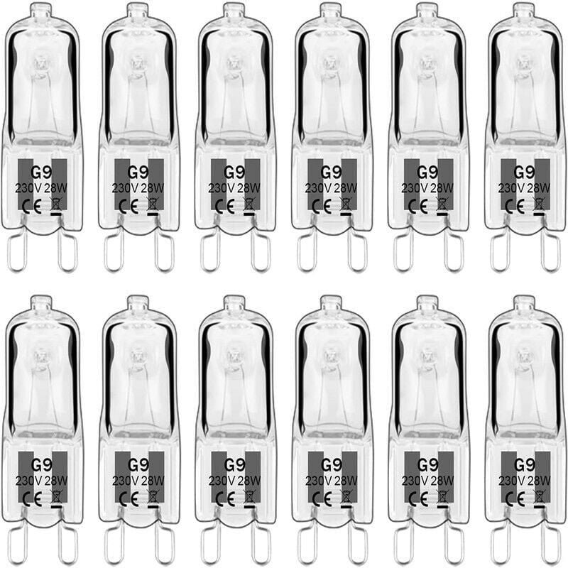 G9 LED-Glühbirne, G9 Halogenlampe 28 W 230 V, 350 lm, 2700 K Warmweiß, dimmbar, G9 Kapsellampen, für Kronleuchter, Lands...