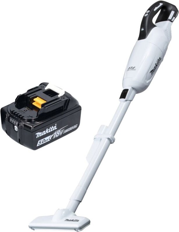 Dcl 281 FT1W Akku Staubsauger 18 v weiß Brushless + 1x Akku 5,0 Ah - ohne Ladegerät - Makita