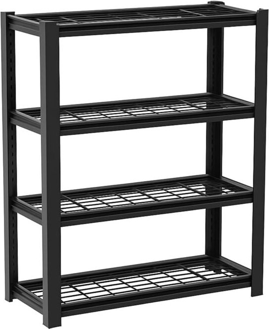 Mesh 150 - Metallregal 150x100x50 cm mit 4 Gitterb�den Tragkraft 1365 kg schwarz