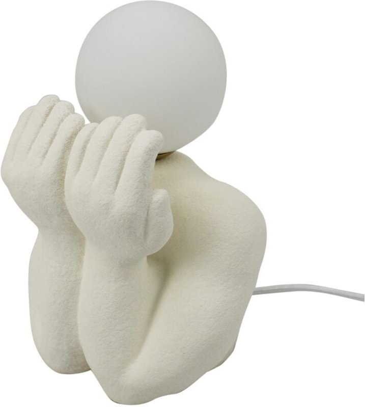 Signes Grimalt - Tischlampe mit menschlicher Figur, weißes Porzellan, böhmische Wohndekoration