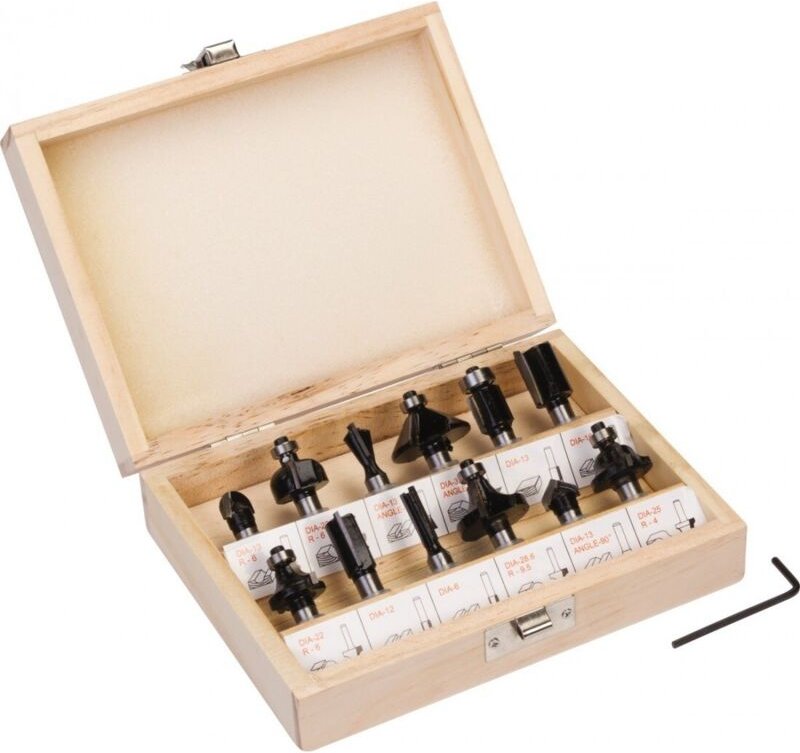 Set aus 6 Erdbeer-Fräsern für die Oberfräse