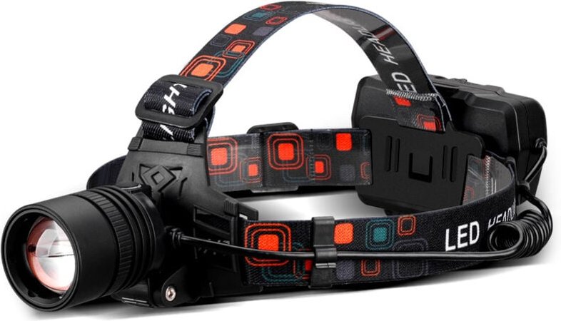 Crediri Rote Stirnlampe, 1000 Lumen wiederaufladbare Stirnlampe mit zoombarem Rotlicht (Rotes Licht)