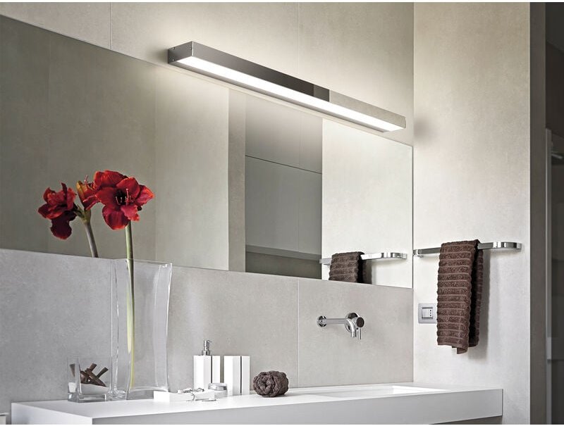 Trio - led Badezimmer Wandleuchte rocco Chrom - Up-Down Spiegelleuchte, Breite 90cm