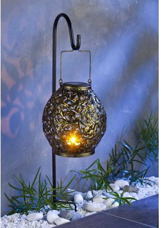 Led Solar Gartendeko Blumenkasten Laterne Solarleuchte Lichterkette Kunstpflanze - Laterne