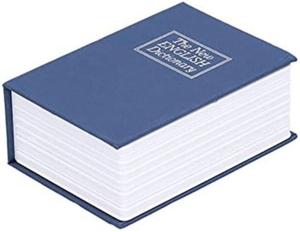 Imitiert die Optik eines Buches und ist perfekt für zu Hause (Mini-Blau)